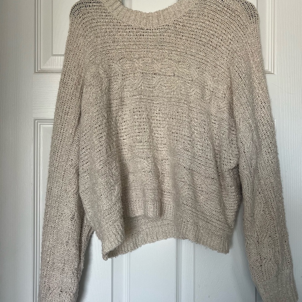 Women's Cream Knit Sweater